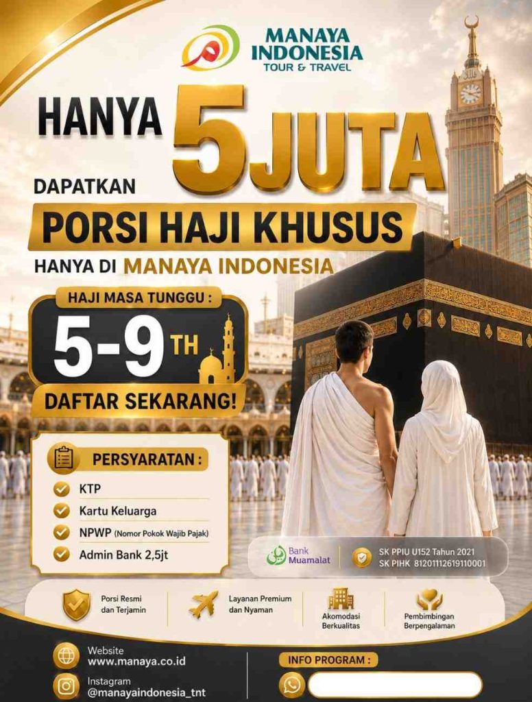 Haji Khusus Porsi Rp 5Jt