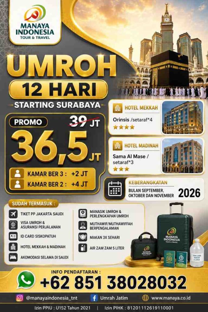 Umroh 12 Hari Surabaya