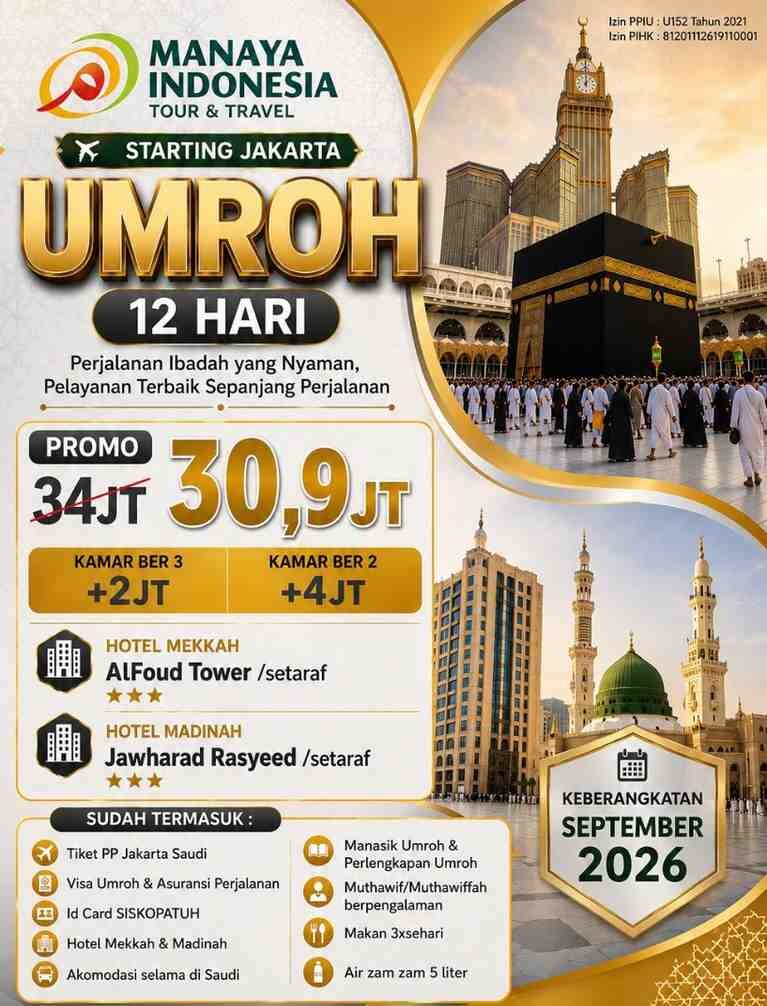 Umroh 12 Hari Jakarta